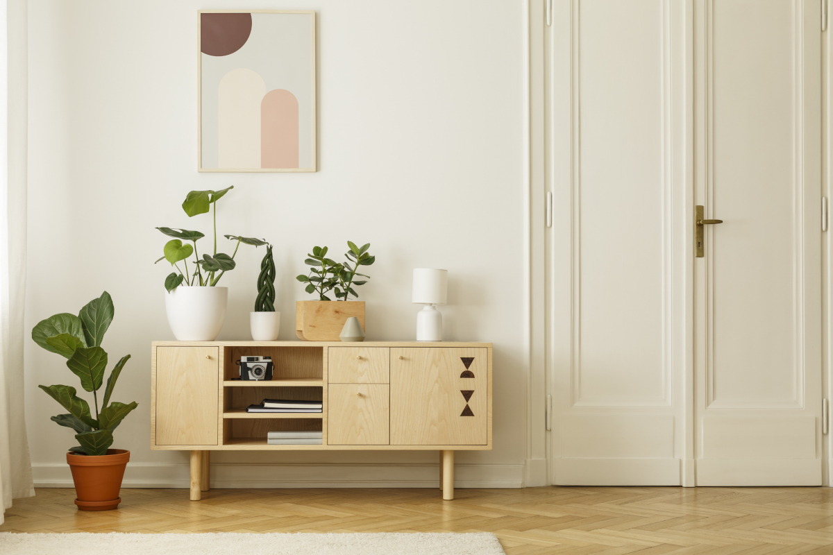 Buffet en bois intérieur