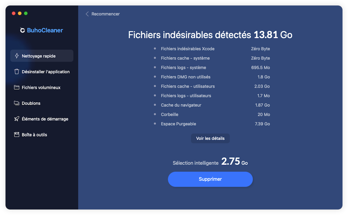 BuhoCleaner facile à utiliser